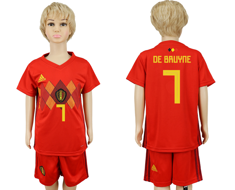 Maillot de football pour enfants Coupe du monde 2018 BELGIQUE ENFANTS #7 DE
